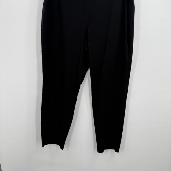 Eileen Fisher Pants Womens XL Black Pull On Stretch Capsule Career Minimalist - Picture 4 of 14